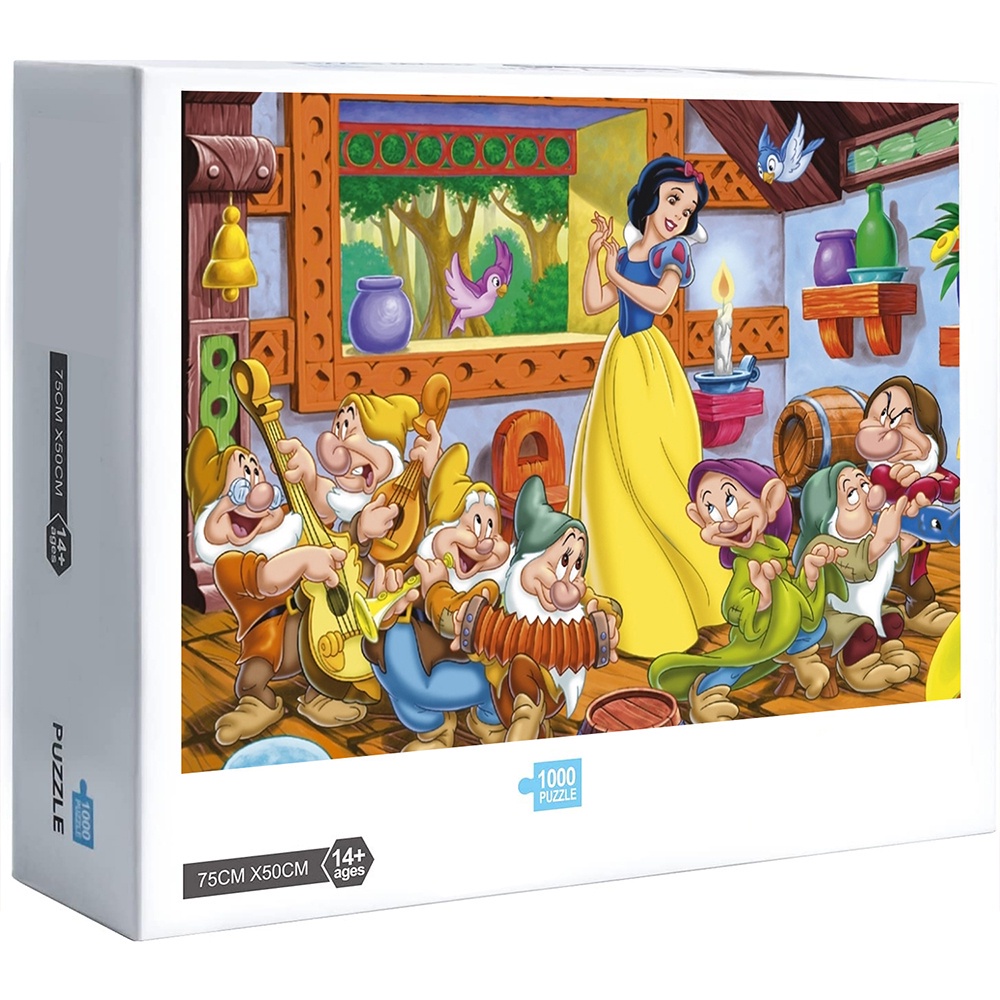 300 Piece Jigsaw Puzzle Disney Snow White and Seven Dwarfs Cute Little Character 