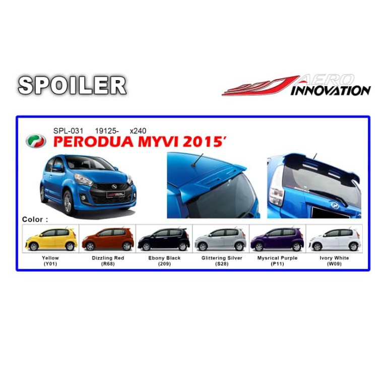 Perodua Myvi 2011-2017 OEM Spoiler  Shopee Malaysia