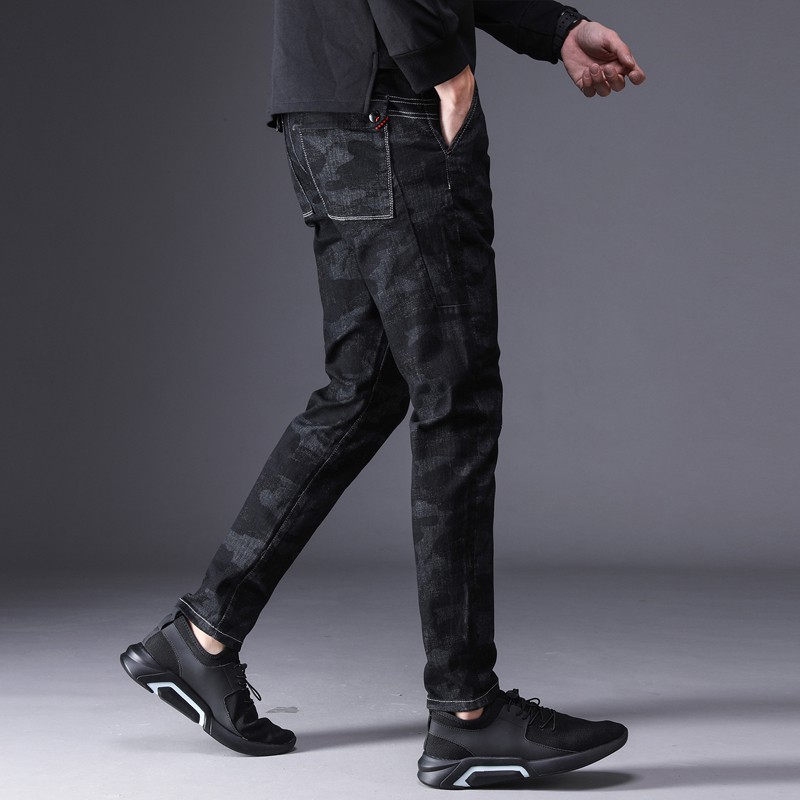 men's camouflage denim pants