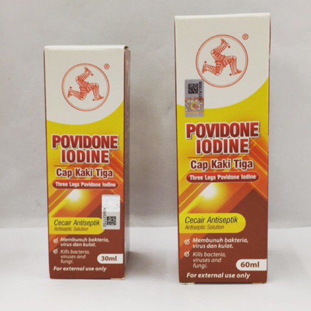 Three Legs Povidone Iodine 30ml 60ml