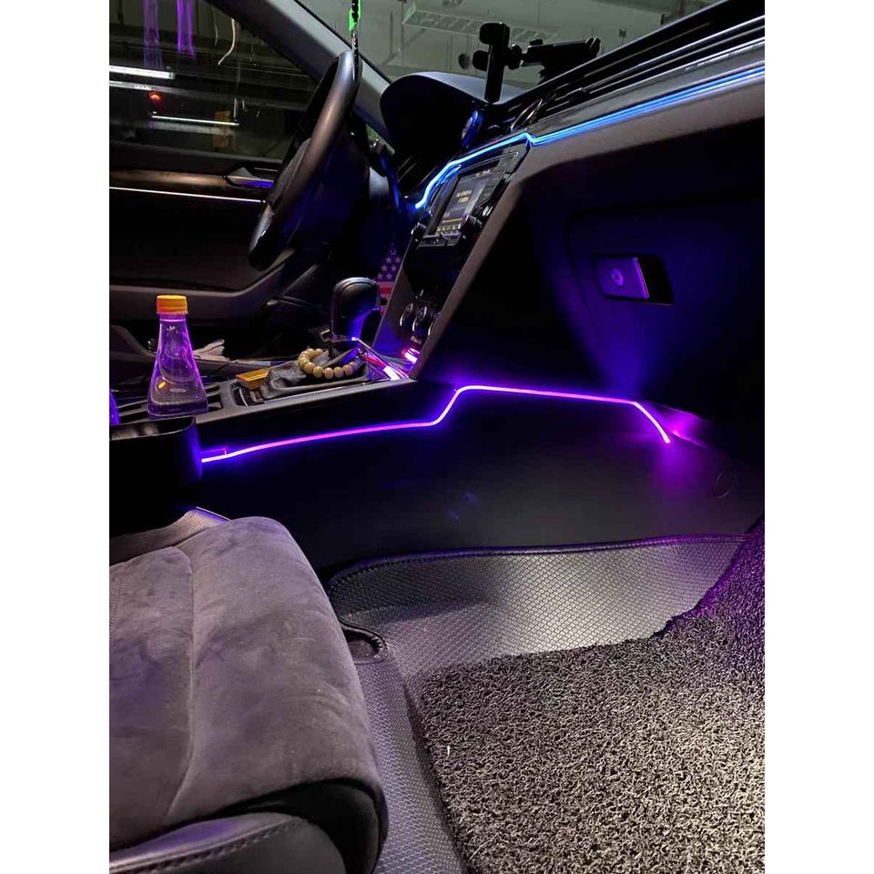 🔥New🔥Car Ambient Light USB Power & App Bluetooth 64 color (2meter 2lamp
