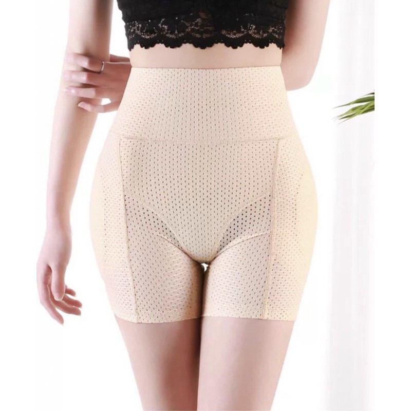 High-waisted ventilated butt and hip padded pants