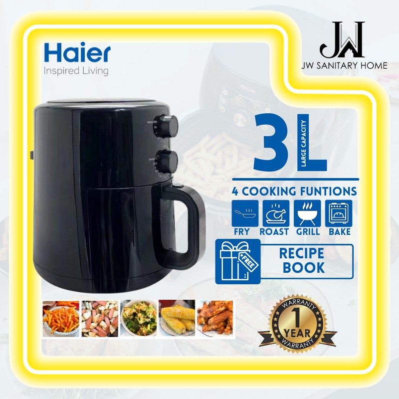 JW Haier Fryer Air Fryer Kitchen Home Appliances Mini Oil Free Household Accessories Halogen Large Electronic 气炸锅 3L 5L