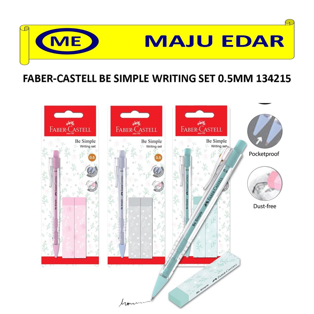FABERCASTELL BE SIMPLE WRITING SET 0.5MM / MECHANICAL PENCIL/ PENSEL