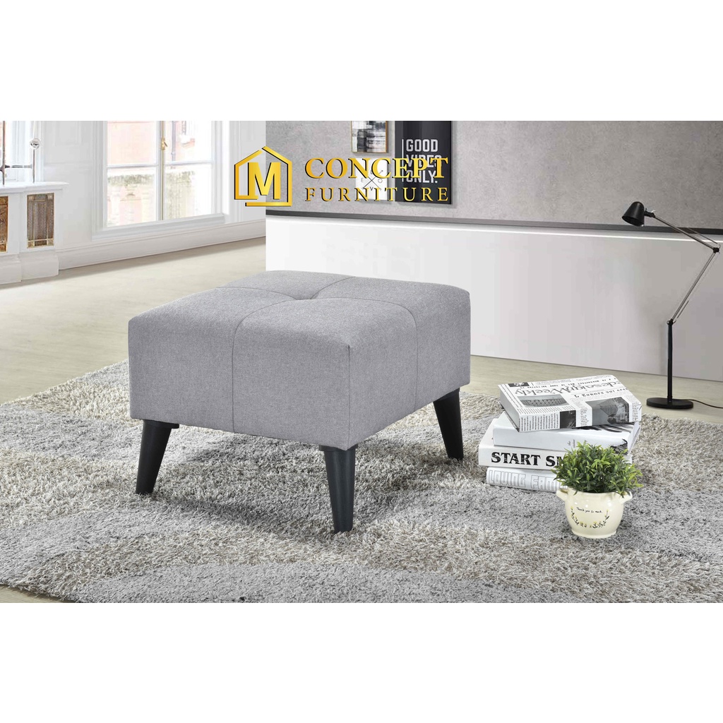 M Concept Macco Stool Bench Chair/Bench Chair for living room/café shop(D.Grey/L.Grey)