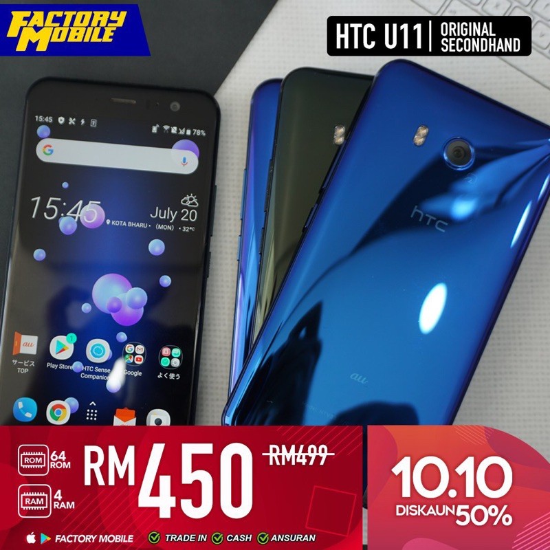 #PROMOSI 10.10 Htc U11 original set | Shopee Malaysia
