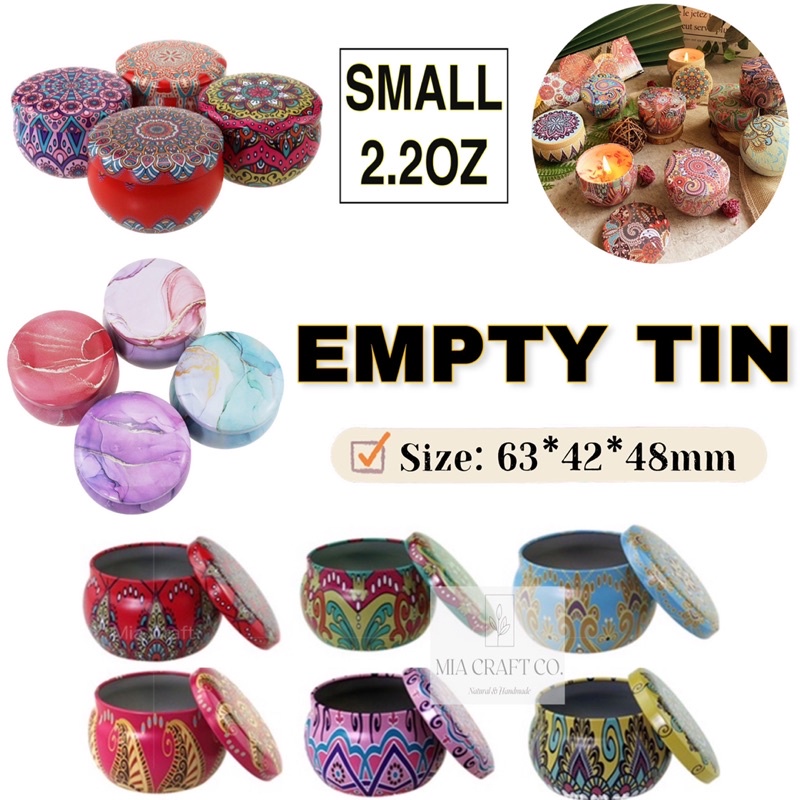 Round Tin 2.2oz Empty Box 1Pcs Scented Candle Gift Tin Jewelry Coin Container Case DIY Candle Making Wedding Gift