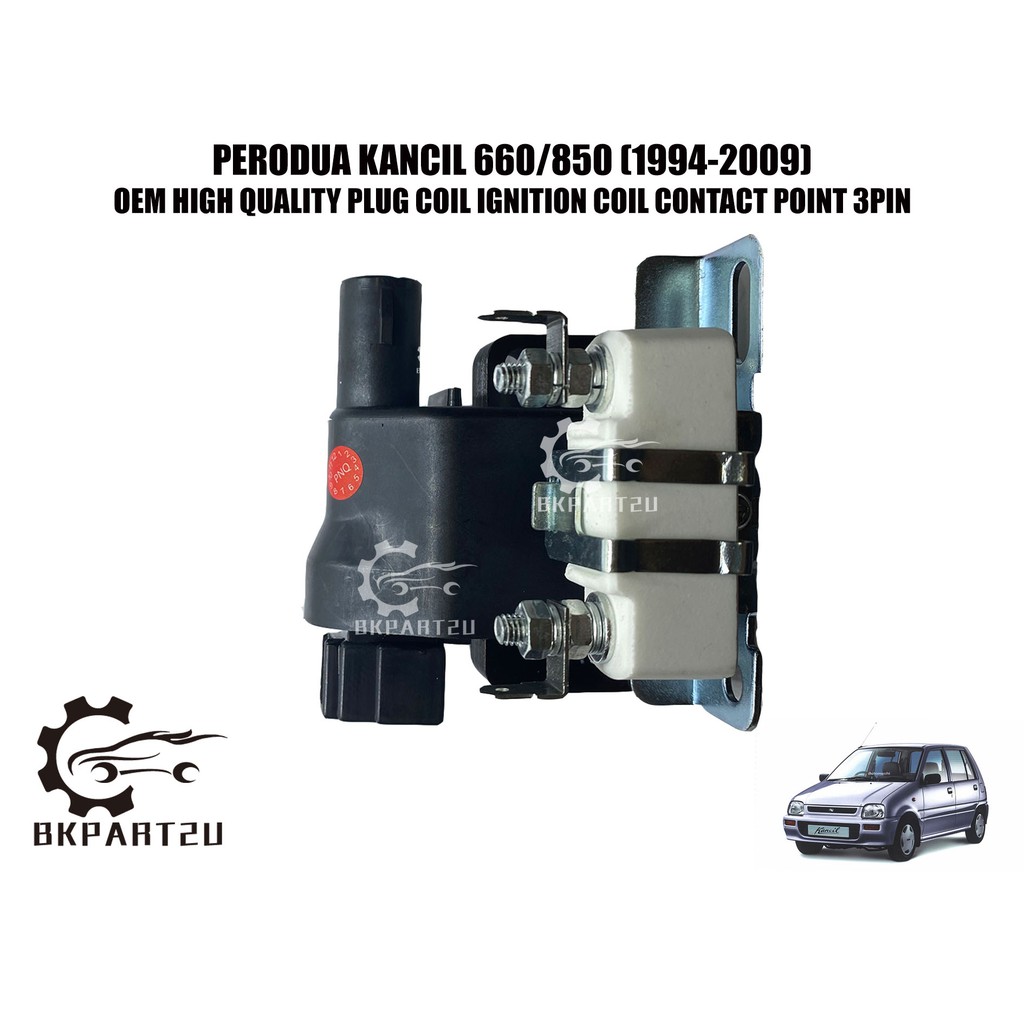 PERODUA KANCIL 660/850 (19942009) PLUG COIL IGNITION COIL CONTACT POINT 3PIN MADE BY OEM 3