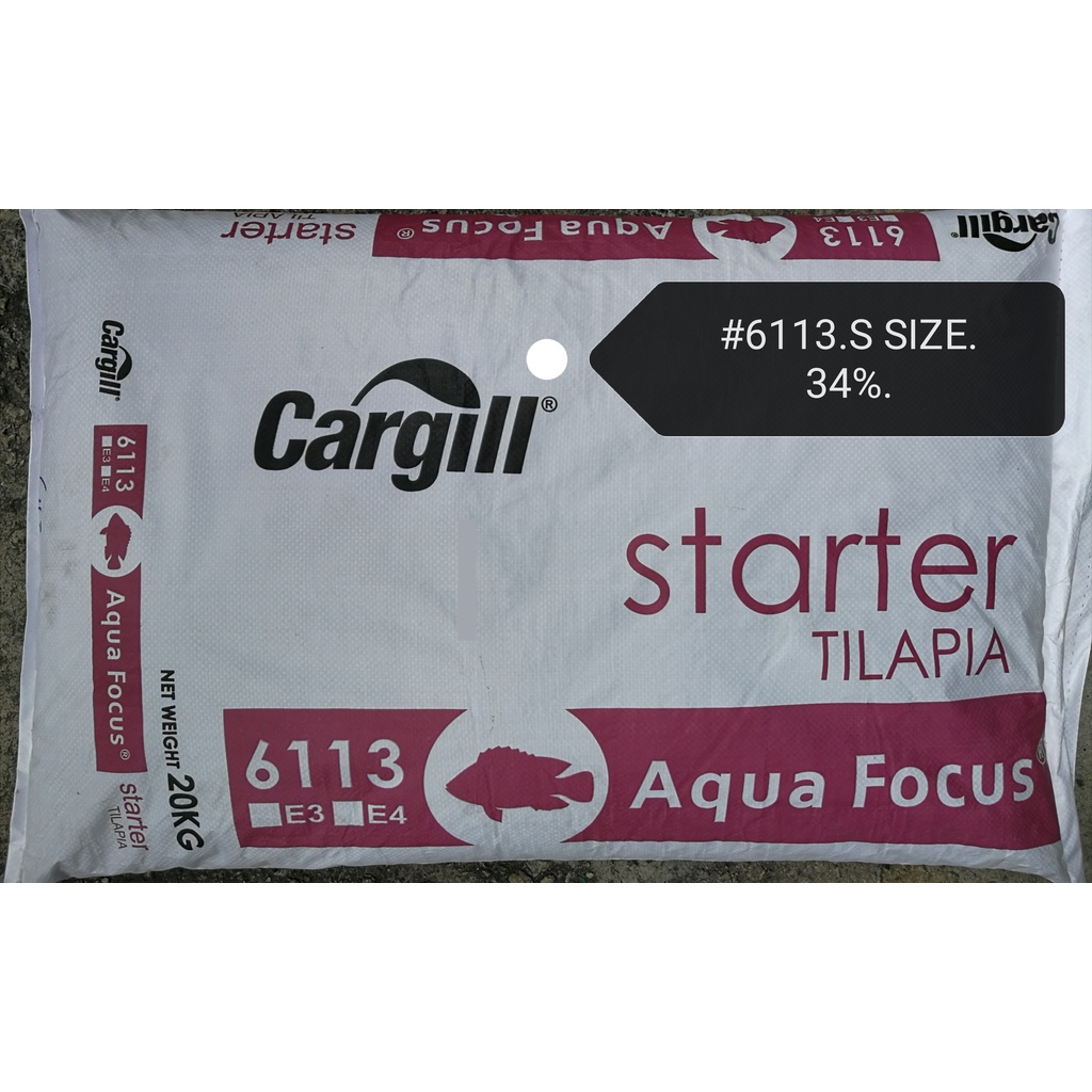 Cargill Starter Tilapia 6113 Aqua Focus Fish Food Feed Aquarium Pond