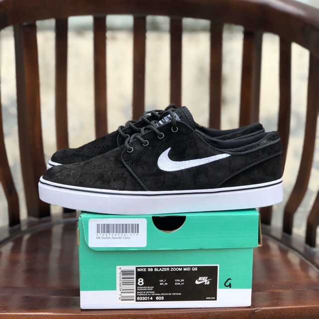 Nike Sb Stefan Janoski Black White Made In Vietnam Shopee Malaysia