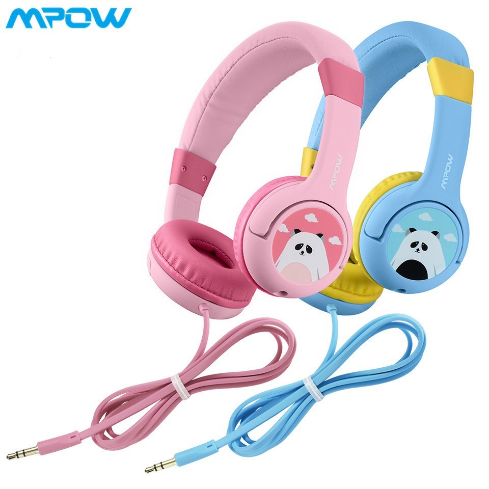 Mpow Kids Wired On Ear Headphones 3 5mm Cartoon Headset Shopee Malaysia