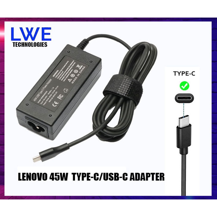 LENOVO (45W) TYPE-C USB-C Notebook Laptop Adapter Charger Chromebook  ThinkPad T480S 100E 300E E480 E485 500E 20V  | Shopee Malaysia