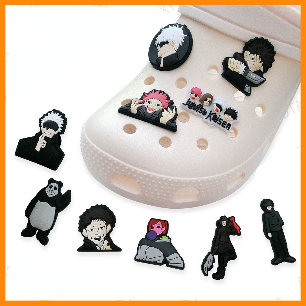 Cartoon Jujutsu Kaisen jibits Anime Cute Jibitz croc Shoe Accessories ...