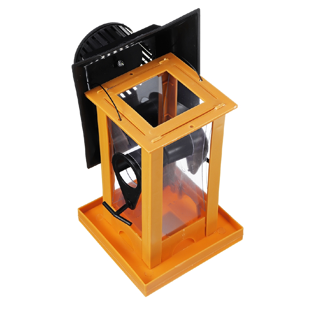 Solar Powered Led Bird Feeder With Led Night Lighting Garden