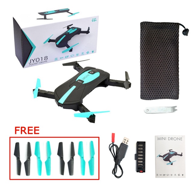 jy018 mini foldable rc pocket selfie drone