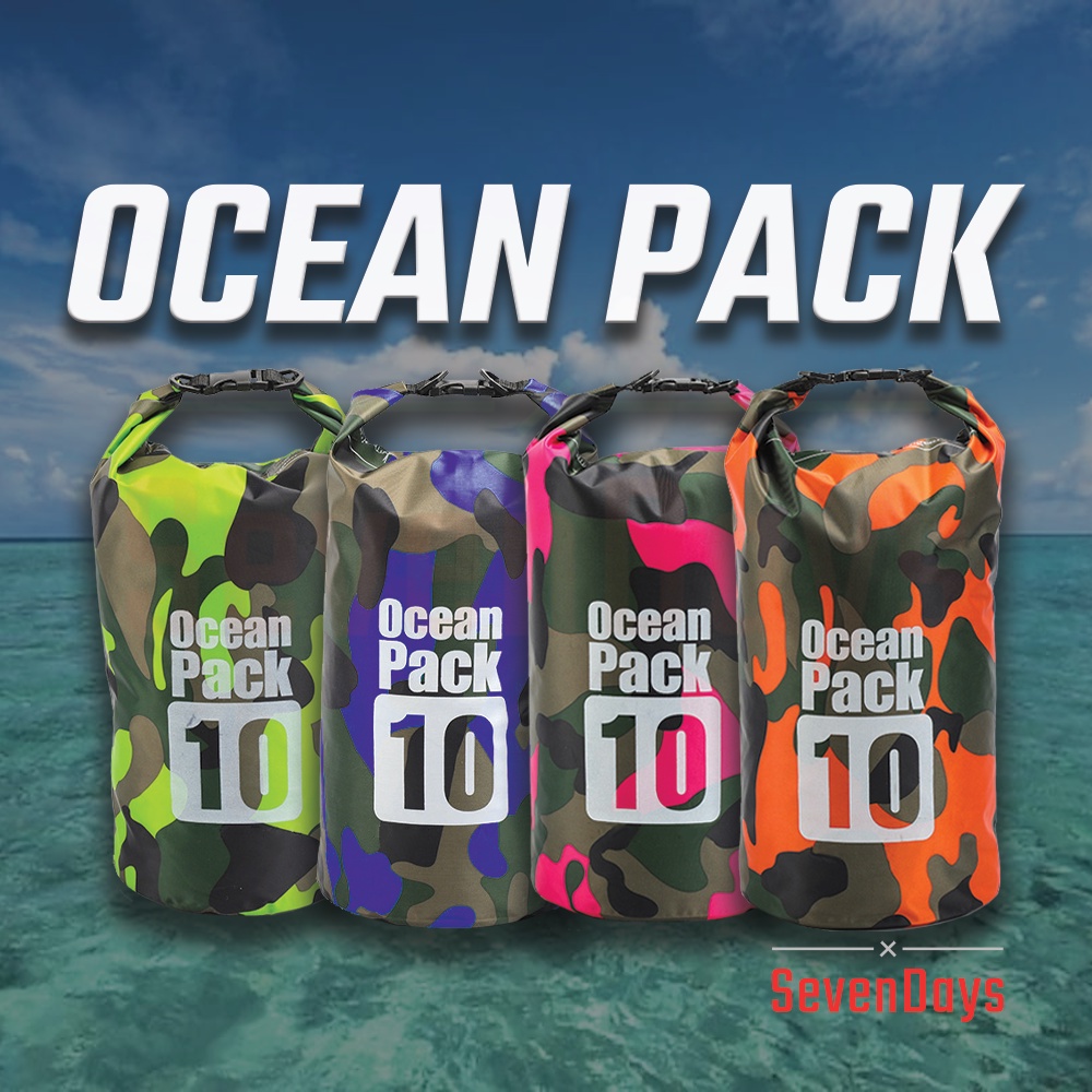 Sevendays Ocean Pack Camouflage Waterproof Dry Bag (3L/5L/10L/20L) Fishing Outdoor Backpack Swim Camping Beg Kalis Air