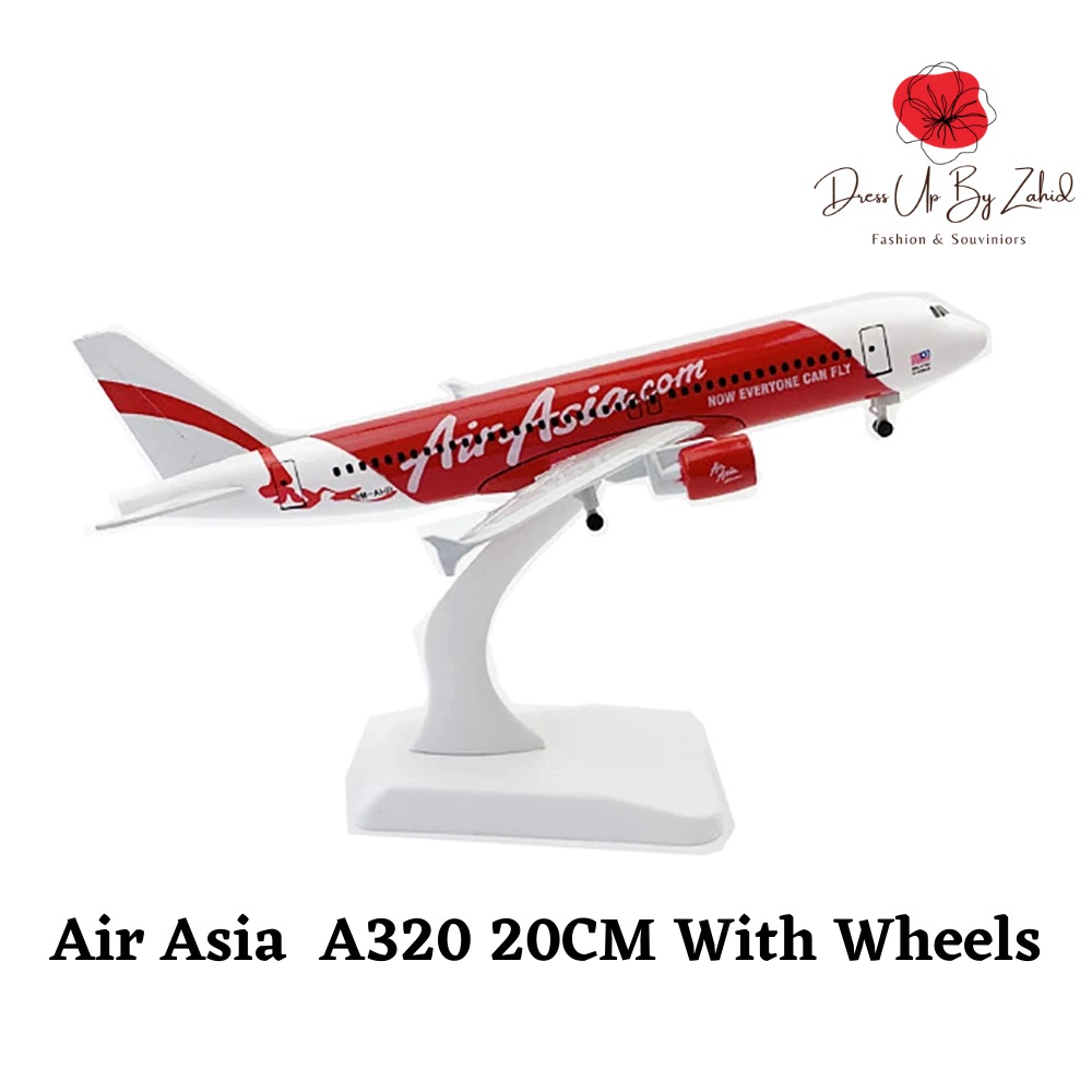 Air Asia Merah Putih A320 20cm Die-cast Metal Airplane || Air Asia Merah Putih A320 16cm