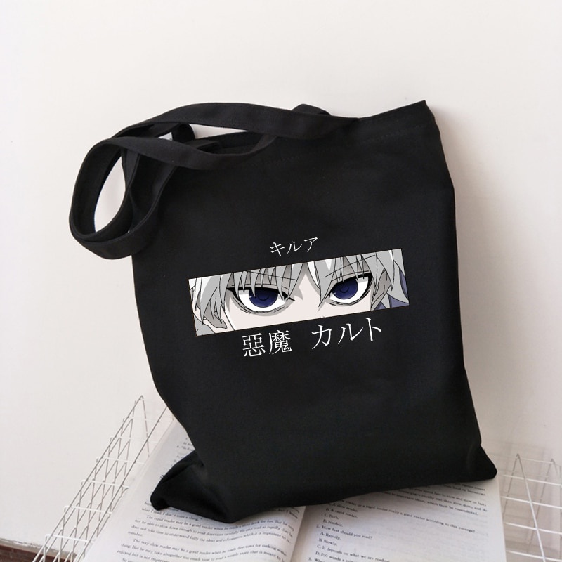 Hunter X Hunter Kurapika Canvas Bag Cartoon Letter Print Japanese Winter Large Capacity Vintage Shoulder Bags Shopee Malaysia