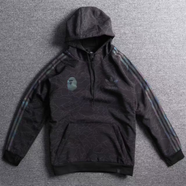 bape x adidas tech hoodie black