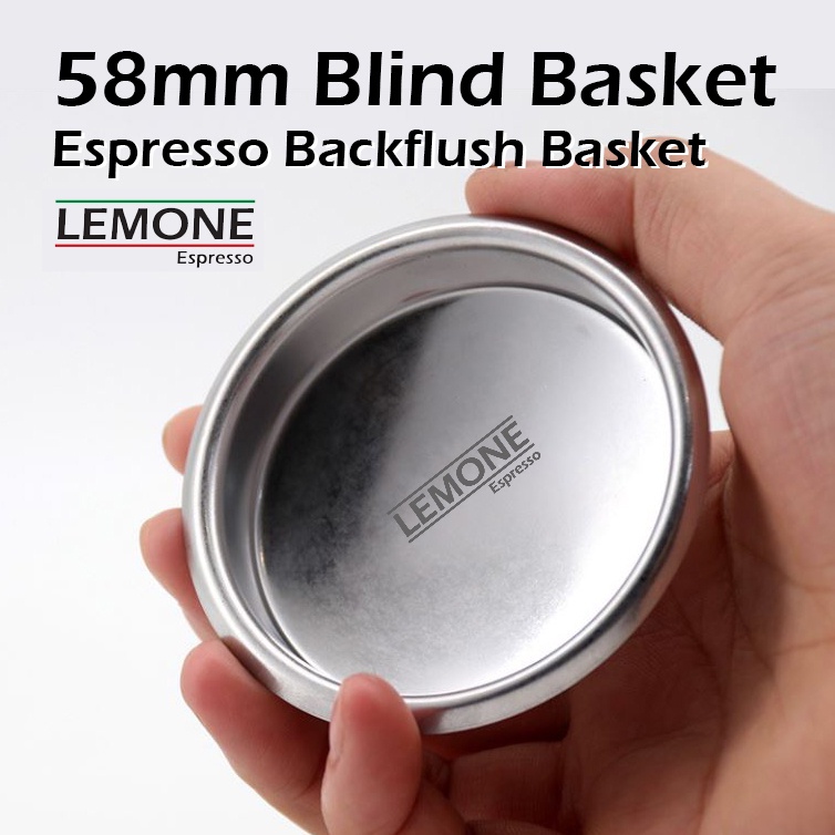 Blind Basket 58mm. non pressurized Basket. Backflush Blind Filter Basket 58mm. Lemone blind