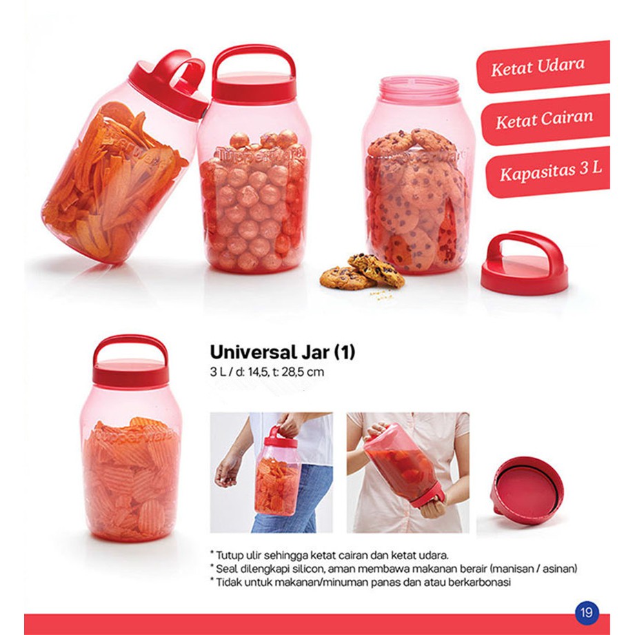 Tupperware Universal Jar 3L/1.5L (1 unit)