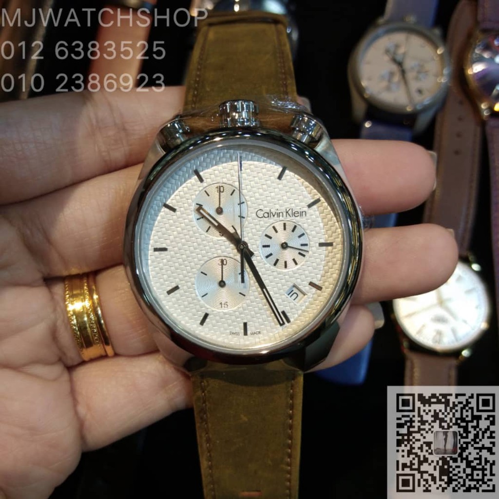 ck watch leather strap