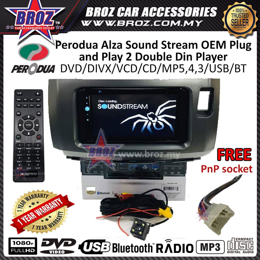 Alza SoundStream OEM Plug and Play DVD/MP5,3/BT/USB 2 