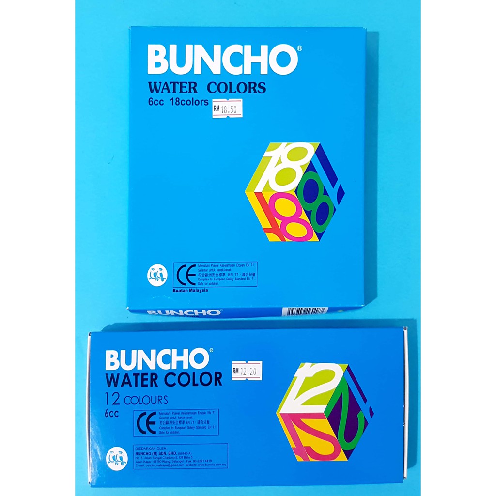 Buncho Water Colour 6cc 12 18 Col Warna Air Shopee Malaysia