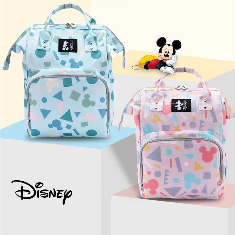 Disney Baby Diaper Bags Large Capacity Mother Organizer Maternity Travel Baby Stroller Insulated Bag Mickey Diaper Bags Backpack