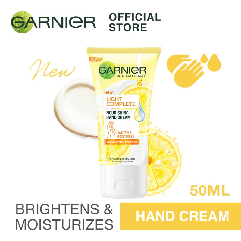 garnier light complete hand cream