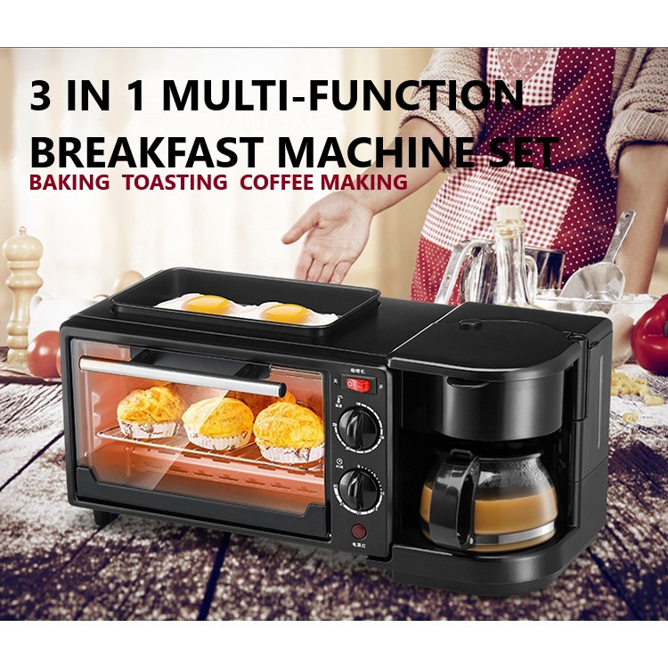 [Ready Stock] 3 in 1 Multifunction Electric Oven Breakfast Machine Set ...