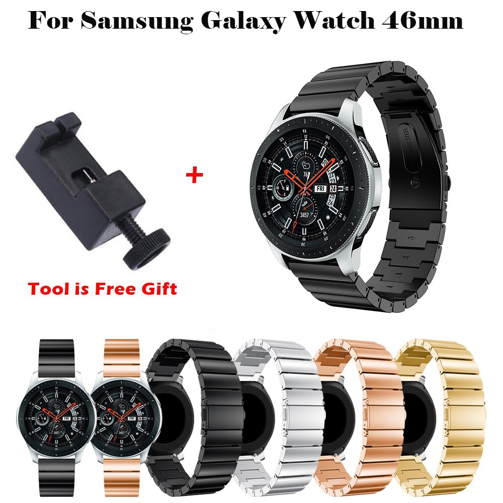 For Samsung Galaxy Watch 46mm Band 22mm Gear S3 Watch Strap Metal Bands Bracelet Shopee Malaysia