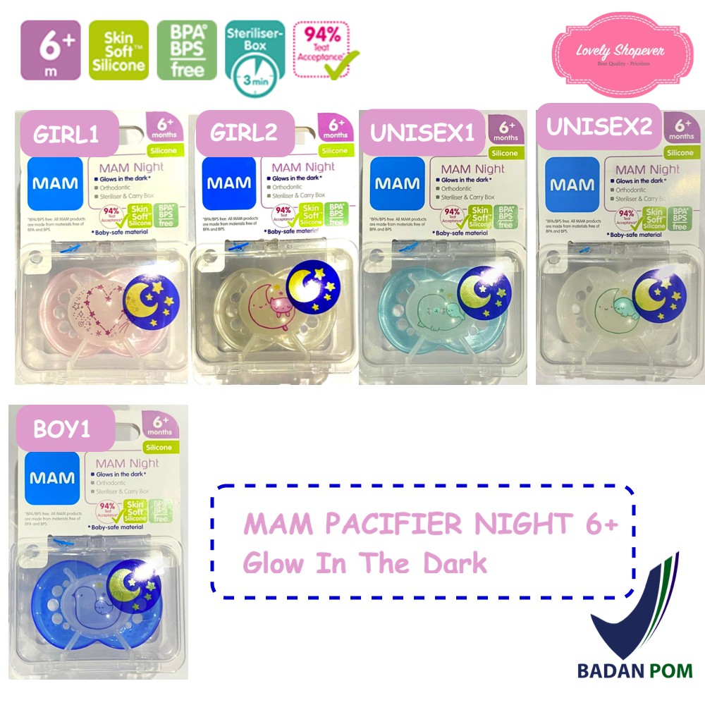 Mam Pacifier MAM Pacifier Orthodontic Night 6m + 6m + Baby Soother ...