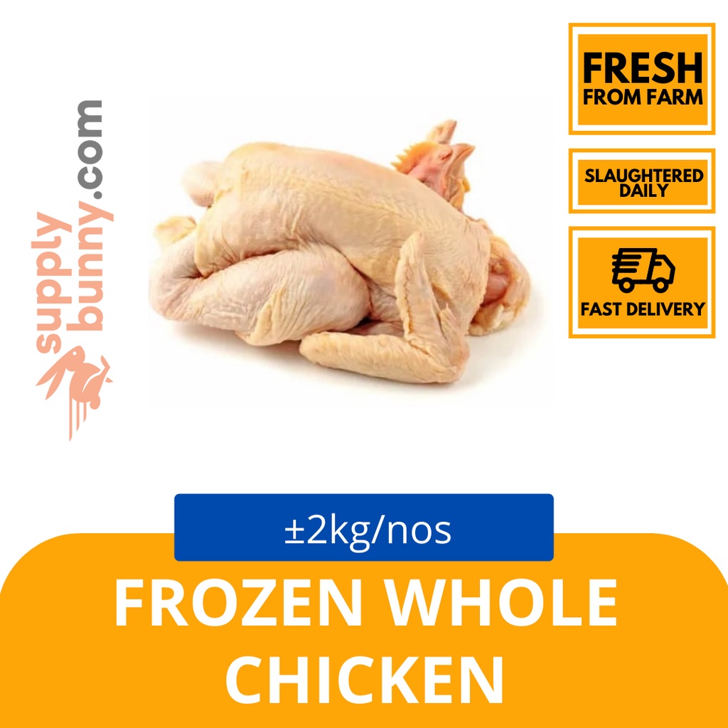 Frozen Whole Chicken +/- 2KG (sold per pack) 整鸡 (每包出售) DCS Chicken Ayam Kesuluruhan