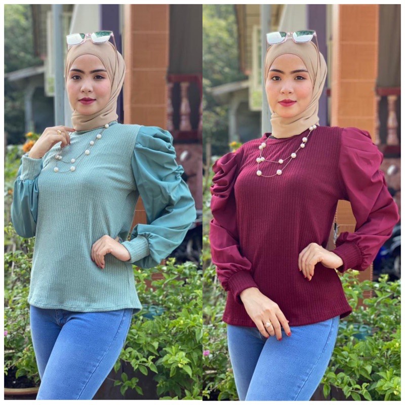 Sale Blouse Lengan Kepok2 Shopee Malaysia