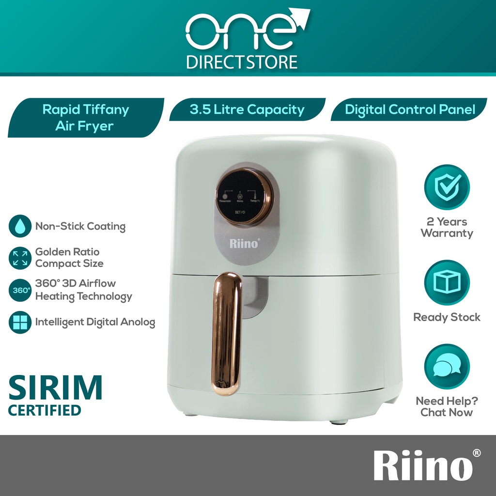 RIINO KZ3501A Rapid Air Fryer Tiffany 3.5L Shopee Malaysia