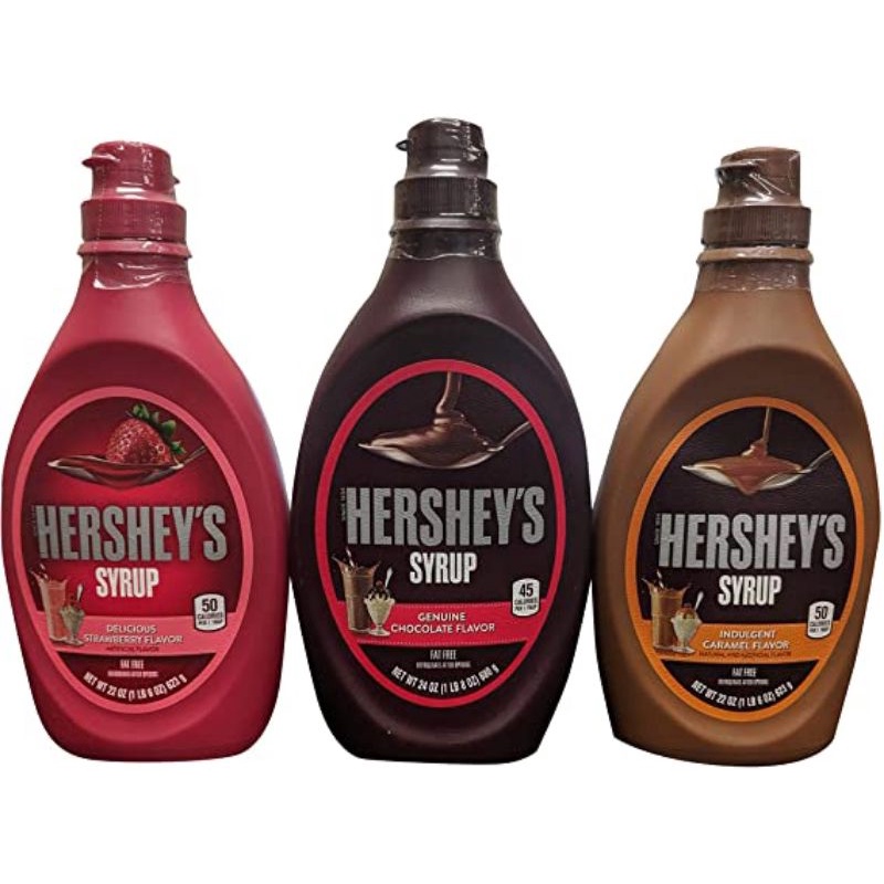 Hershey's Syrup Chocolate Flavour 205G/650g/1.36kg Caramel Flavour 623g ...