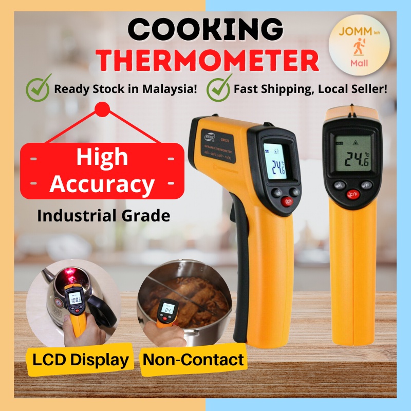 Ready Stocks High Accuracy Industrial Infrared Food Thermometer Kitchen