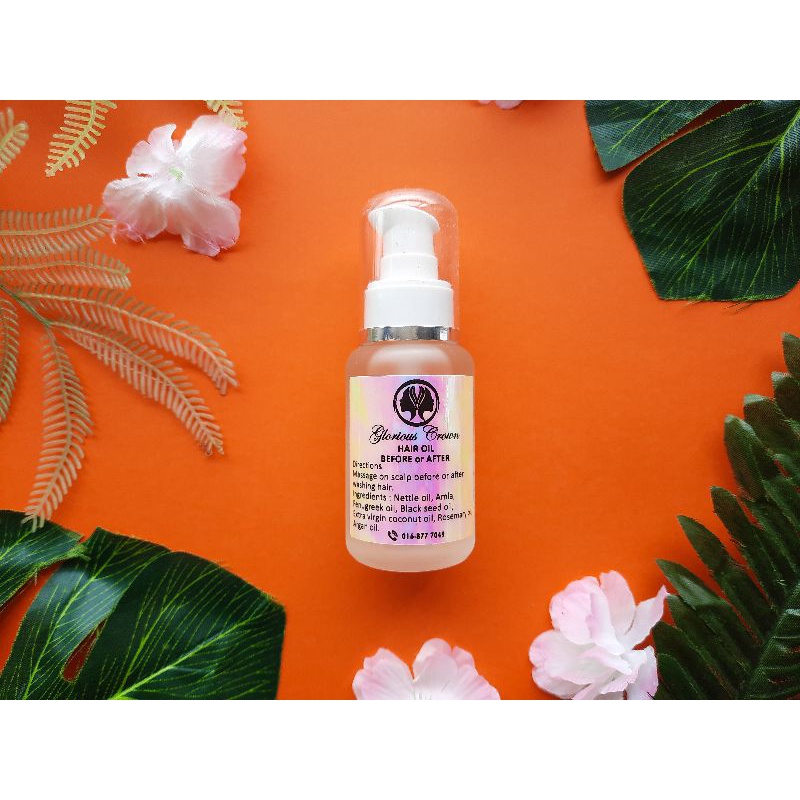 GLORIOUS Hair Oil (nongreasy) Shopee Malaysia