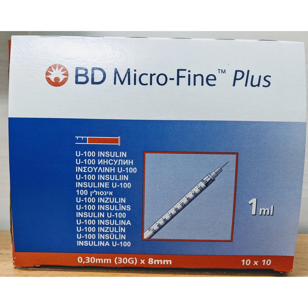 BD MICROFINE PLUS INSULIN SYRINGE WITH NEEDLE 1ML, 30G (100PCS) Shopee Malaysia