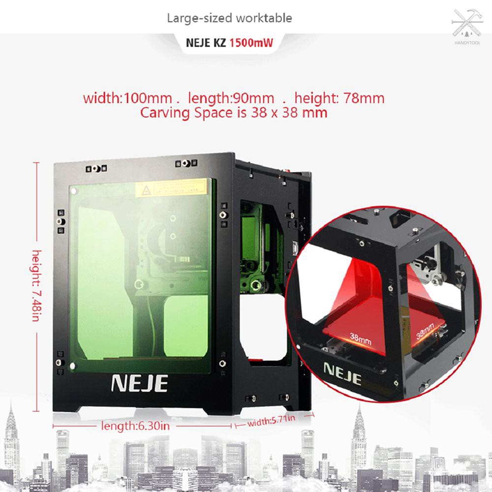 H&T NEJE DK-8-KZ 1500mW 405nm High Speed Mini USB Laser Engraver Carver Automatic DIY Print Engraving Carving Machine Off-line Operation