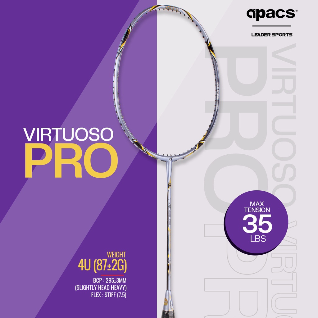 (FREE STRING & GRIP) APACS BADMINTON RACKET VIRTUOSO PRO Shopee Malaysia