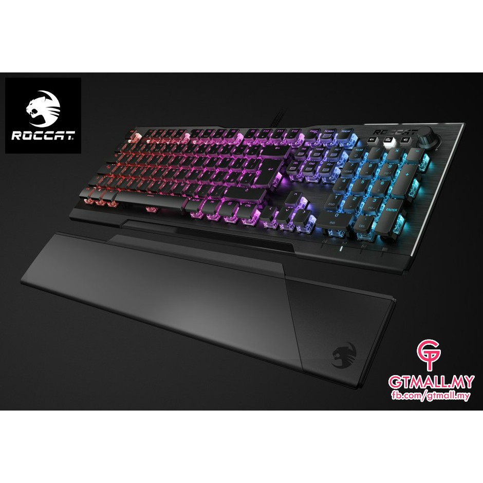 Roccat Vulcan 121 Aimo Linear Switch Us Layout Ash Black Mechanical Gaming Keyboard Shopee Malaysia