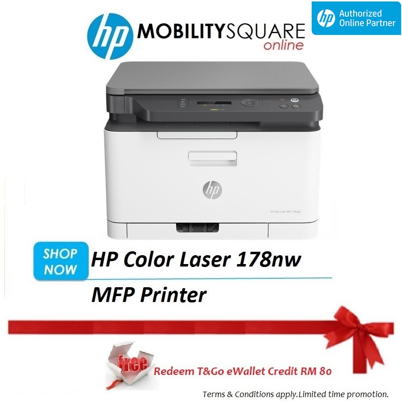 HP Color Laser 178nw AIO [Redeem RM80 TnGO e-Wallet]