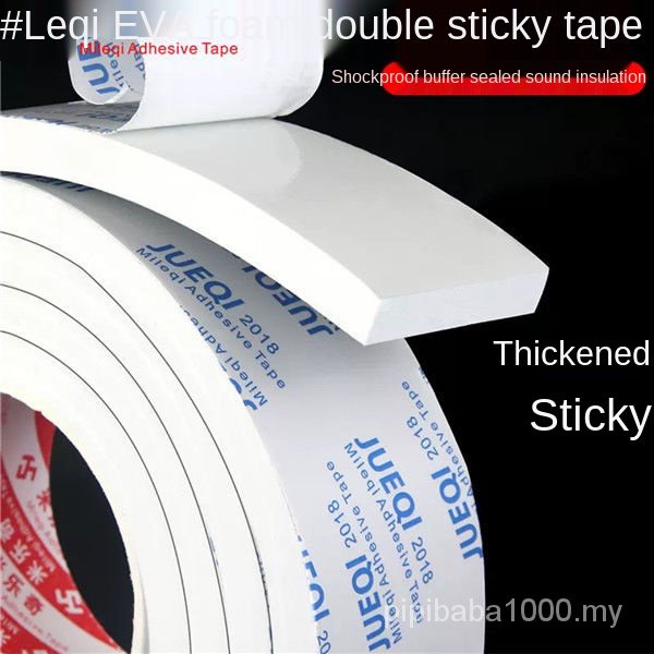 【⭐COD⭐】3M Double Sided Tape VelcroKuat Tebal Dua Sisi Pelekat Span Putih Kalis Air Lancar Tinggi Pelekat Bingkai Gambar Bingkai Jalur Getah10Mm