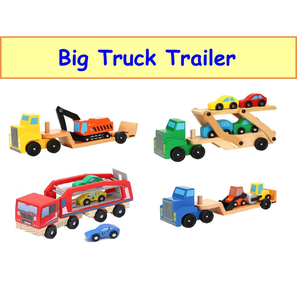 Wooden Big Car Carrier Trailer Loader Truck Excavator Transporter