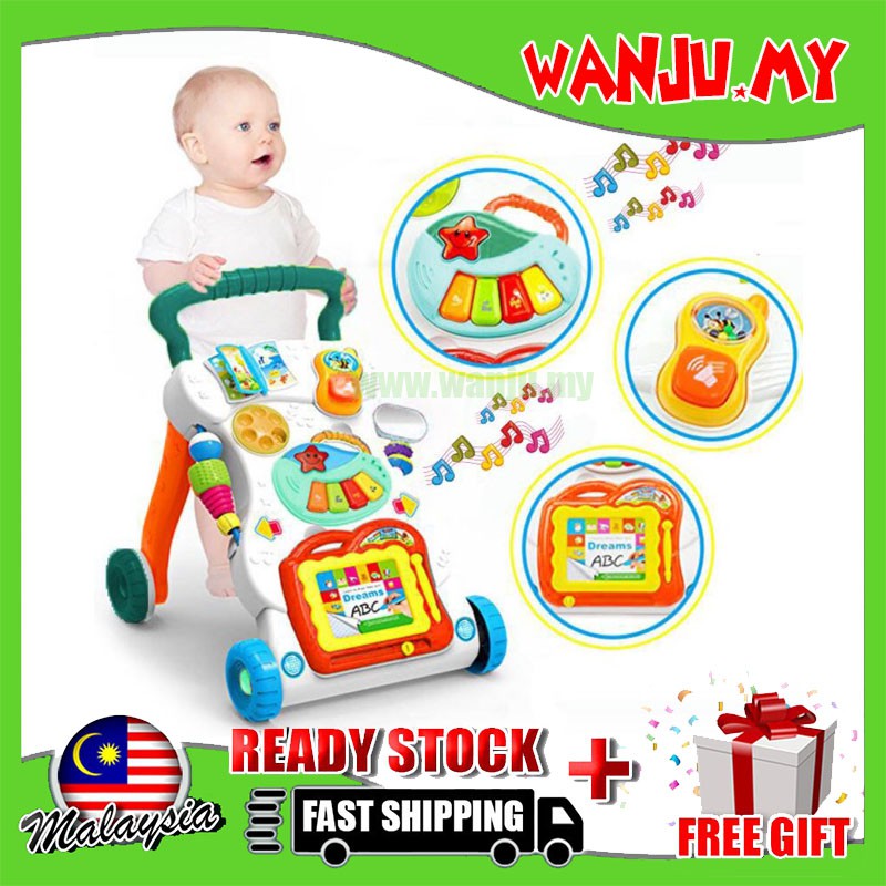 Factory Wholesale 4 in 1 Baby Walker, Toddler Push Music Walker, education learning toys toyWANJU.MY