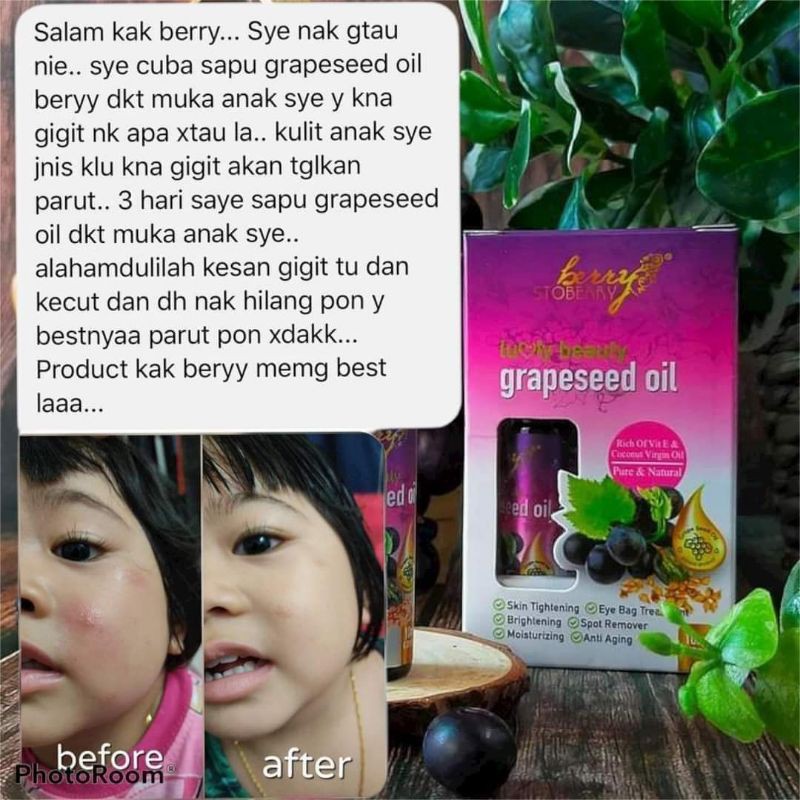 Grapeseed oil berry stoberry