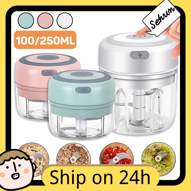 Sehun 100ml Electric Food Processor Slicer Chopper Salad Machine Garlic Onion Slicer Kitchen Tool