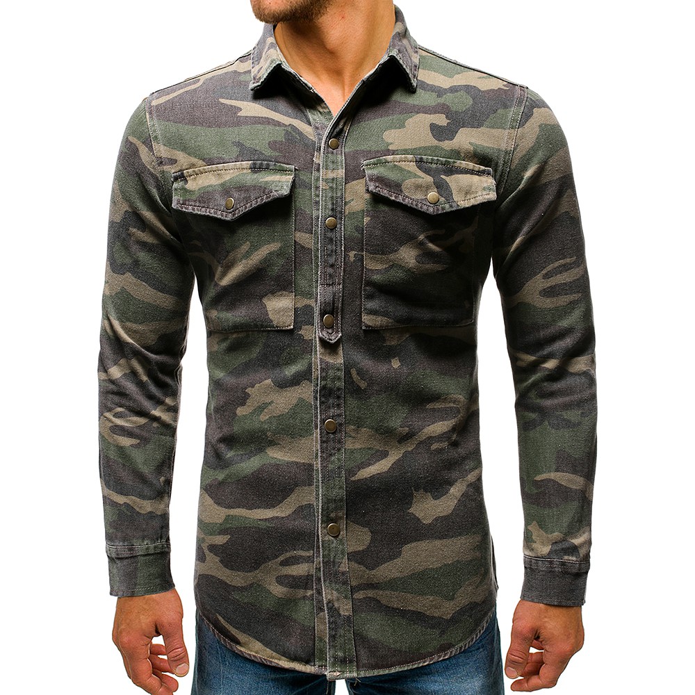 camouflage shirt with jeans